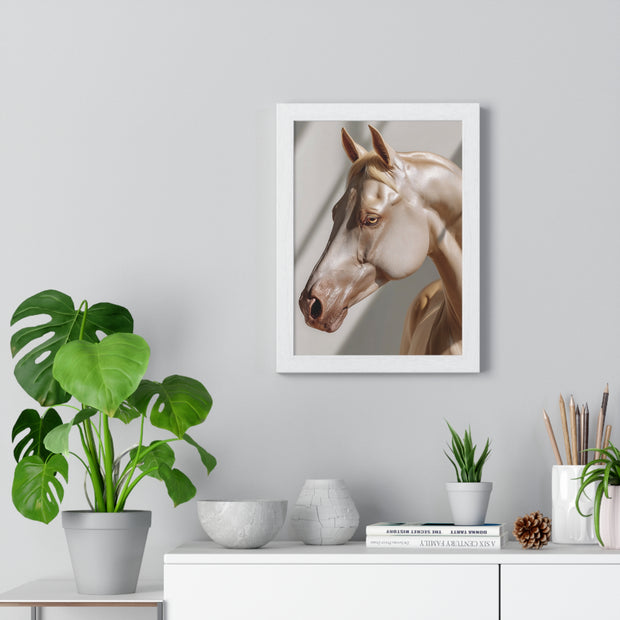 Elegant Horse Framed Poster, Art Decor, Animal Wall Art, Horse Lover Gift, Home Interior, Equine Photography