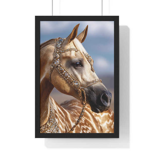 Elegant Horse Portrait Framed Poster, Wall Art Decor, Equestrian Gift, Home Decoration, Living Room Art, Animal Lover's Gift