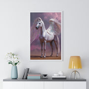 Majestic Winged Horse Wall Art, Fantasy Home Decor, Gift for Animal Lovers, Dreamy Artwork, Enchanted Living Room Accent