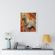 Majestic Horse Art Print, Vertical Framed Poster for Horse Lovers, Equine Wall Decor, Equestrian Gifts, Nature-Inspired Home Art
