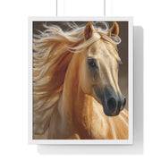 Majestic Horse Art Print - Vertical Framed Poster, Elegant Horse Decor, Nature Wall Art, Animal Lovers Gift, Home & Office Decoration