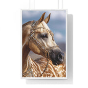 Elegant Horse Portrait Framed Poster, Wall Art Decor, Equestrian Gift, Home Decoration, Living Room Art, Animal Lover's Gift