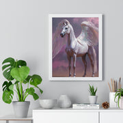 Majestic Winged Horse Wall Art, Fantasy Home Decor, Gift for Animal Lovers, Dreamy Artwork, Enchanted Living Room Accent