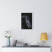 Elegant Horse Portrait Wall Art, Framed Horse Print, Home Decor, Animal Lover Gift, Equine Artwork, Living Room Decoration