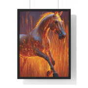 Fiery Horse Wall Art Poster, Animal Lover Print, Horse Decor, Equestrian Gift, Living Room Decor, Unique Art