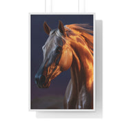 Elegant Horse Art Print, Vertical Framed Poster, Equestrian Decor, Horse Lover Gift, Home Wall Art, Animal Themed Decoration