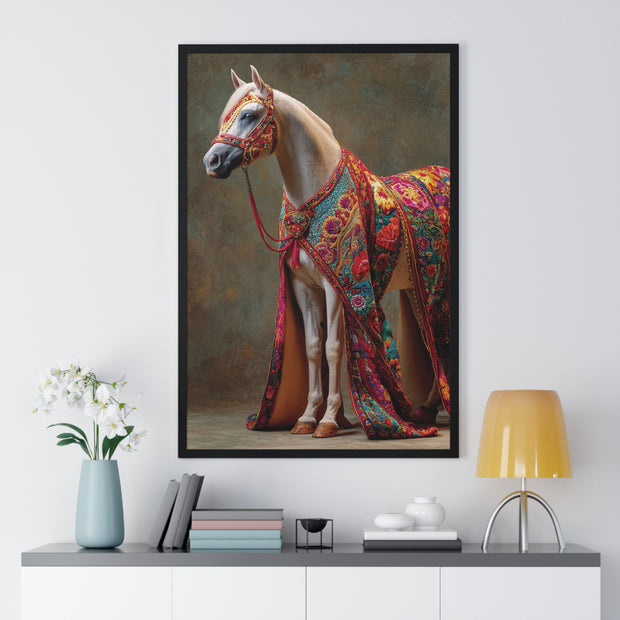 Vibrant Horse Art Print, Elegant Wall Decor, Farmhouse Style Home Decor, Gift for Horse Lovers, Equestrian Artwork