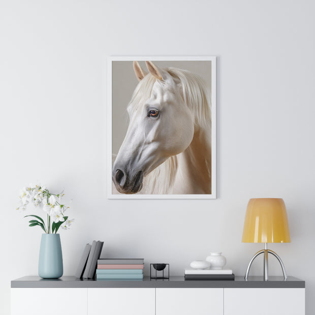 Elegant Horse Portrait Framed Art, Wall Decor, Home Decor, Equestrian Gift, Modern Wall Art