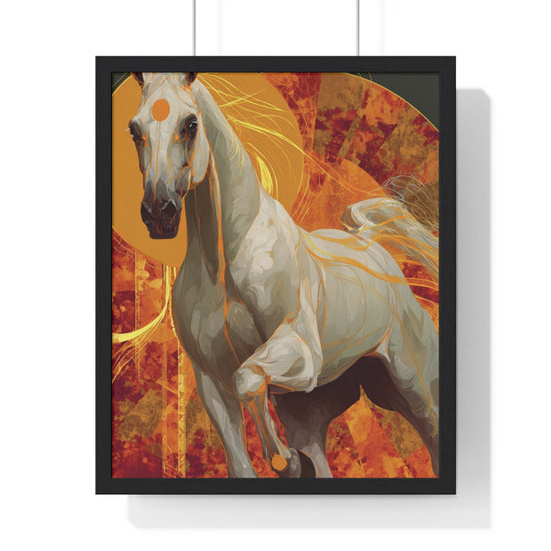 Majestic Horse Art Print, Vertical Framed Poster for Horse Lovers, Equine Wall Decor, Equestrian Gifts, Nature-Inspired Home Art