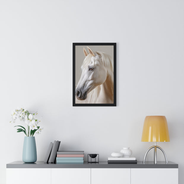 Elegant Horse Portrait Framed Art, Wall Decor, Home Decor, Equestrian Gift, Modern Wall Art