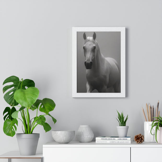 Elegant Equine Wall Art Decor, Black and White Horse Poster, Modern Home Decoration, Animal Lover Gift, Equine Photography Print