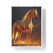 Majestic Horse Vertical Framed Poster | Horse Decor, Animal Art, Wall Art, Equestrian Gift, Nature Decor