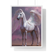 Majestic Winged Horse Wall Art, Fantasy Home Decor, Gift for Animal Lovers, Dreamy Artwork, Enchanted Living Room Accent