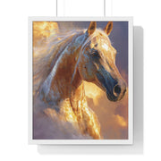 Stunning Horse Artwork Vertical Framed Poster, Horse Lovers Gift, Equestrian Home Decor, Animal Wall Art, Unique Gift Idea