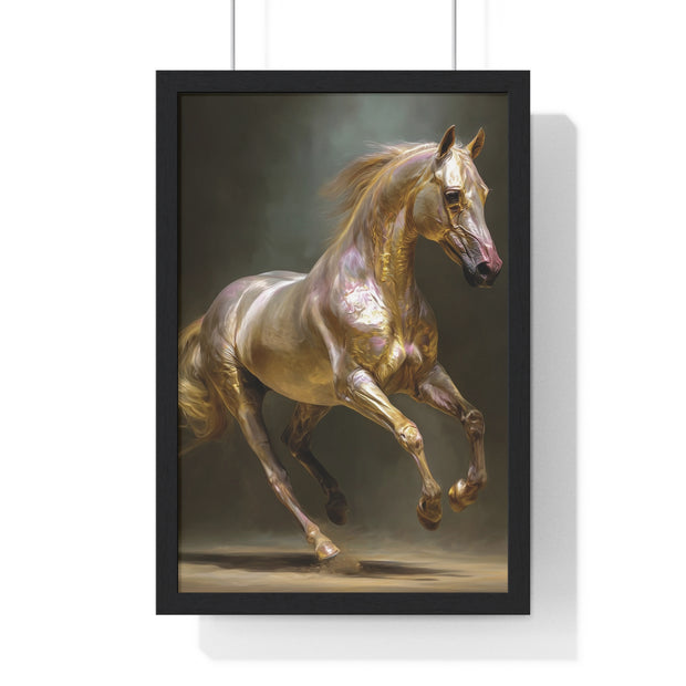 Elegant Horse Art Print, Horse Lover Gift, Wall Decor for Equestrians, Inspirational Home Art, Vertical Framed Horse Poster