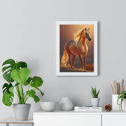 Majestic Horse Framed Poster - Equestrian Art, Farmhouse Decor, Wall Art, Horse Lover Gift, Nature Print
