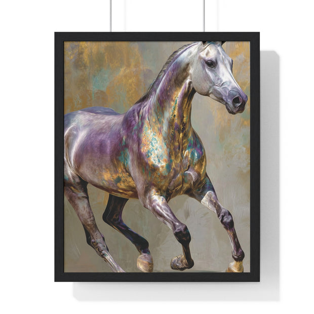 Equine Art Vertical Framed Poster, Horse Wall Decor, Equestrian Gift, Interior Design Accent, Equine Enthusiast Home Decor