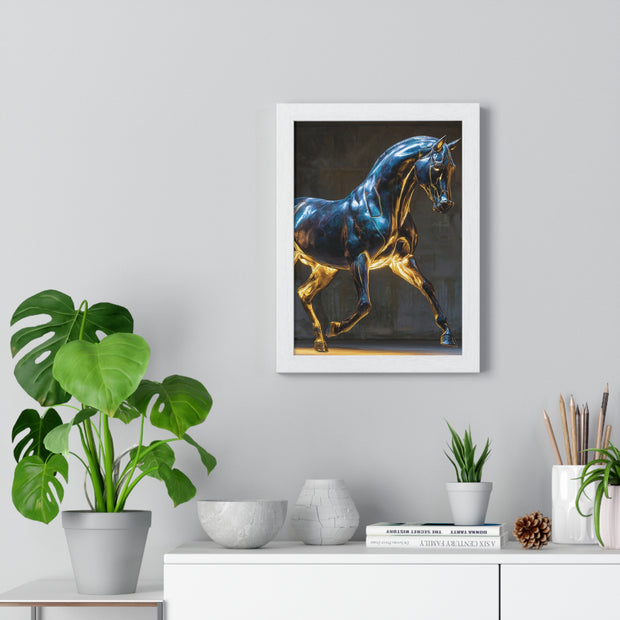 Elegant Horse Framed Wall Art Print, Modern Home Decor, Equestrian Decor, Gallery Wall Art, Horse Lover Gift