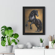 Majestic Horse Framed Poster | Equestrian Wall Art, Horse Lover Gift, Home Decor, Animal Art Print, Equine Photography