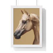 Elegant Horse Portrait Framed Poster, Wall Art for Horse Lovers, Home Decor, Equestrian Gift, Animal Themed Decor