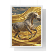 Majestic Horse Framed Poster - Equine Wall Art, Home Decor, Gift for Horse Lovers, Equestrian Art, Nature Inspired Decoration