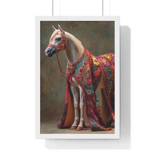 Vibrant Horse Art Print, Elegant Wall Decor, Farmhouse Style Home Decor, Gift for Horse Lovers, Equestrian Artwork