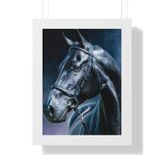 Elegant Horse Art Framed Vertical Poster | Horse Lover Gift, Home Decor, Animal Wall Art, Equestrian Decor, Unique Art Piece