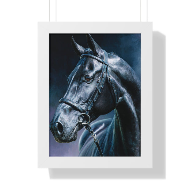 Elegant Horse Art Framed Vertical Poster | Horse Lover Gift, Home Decor, Animal Wall Art, Equestrian Decor, Unique Art Piece