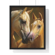 Horse Love Vertical Framed Poster, Equine Wall Art, Farmhouse Decor, Gift for Horse Lovers, Equestrian Home Decor
