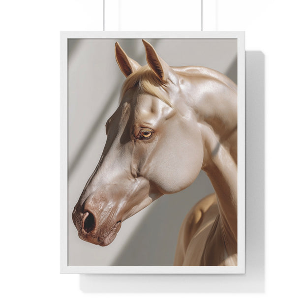 Elegant Horse Framed Poster, Art Decor, Animal Wall Art, Horse Lover Gift, Home Interior, Equine Photography