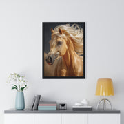 Majestic Horse Vertical Framed Poster, Animal Wall Art, Home Décor, Equestrian Gifts, Nature Lover Print, Office Decoration