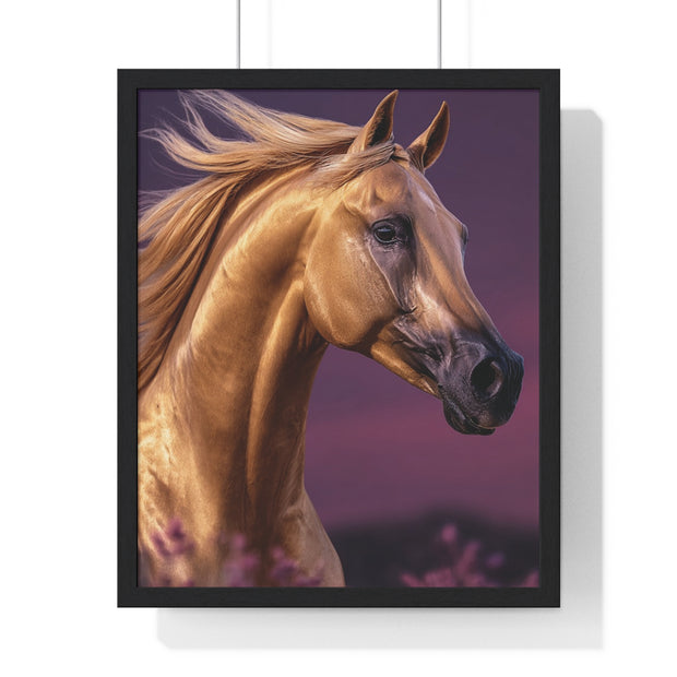 Majestic Horse Framed Poster | Equine Art Print for Home Decor | Ideal Gift for Horse Lovers, Equestrian Decor, Wall Art