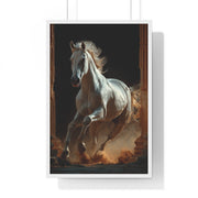 Majestic Horse Framed Poster Art, Equestrian Wall Decor, Farmhouse Style Home Decor, Gift for Horse Lovers, Equine Themed Artwork
