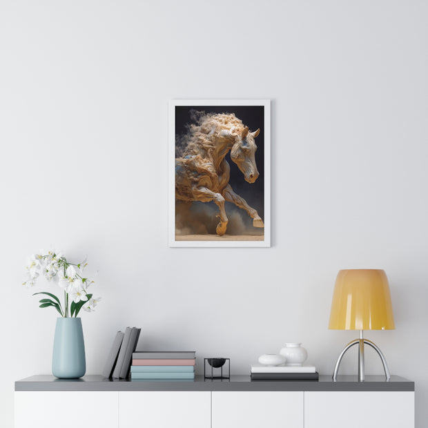 Stunning Horse Art Print, Vertical Framed Poster, Home Decor, Equestrian Gift, Wall Art
