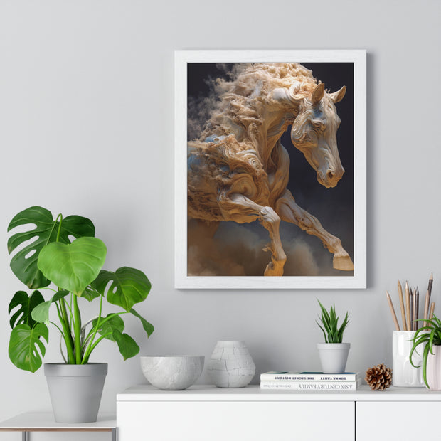Stunning Horse Art Print, Vertical Framed Poster, Home Decor, Equestrian Gift, Wall Art