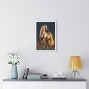 Majestic Horse Framed Poster, Equine Wall Art, Elegant Home Decor, Gift for Horse Lovers, Unique Nature Art, Horse Lover's Gift