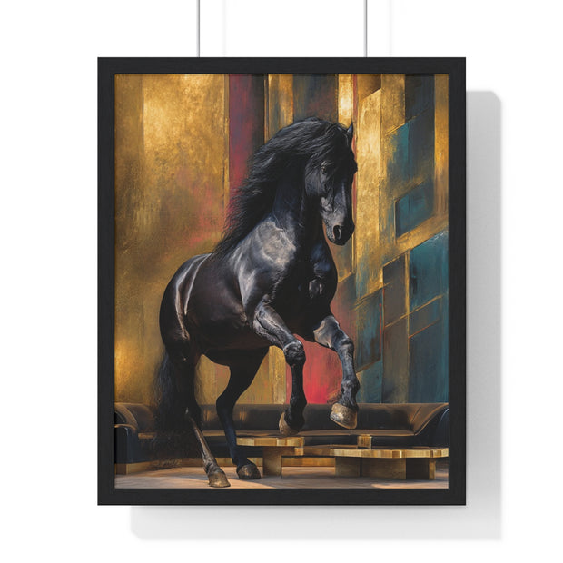 Elegant Horse Art Print, Framed Wall Decor, Equine Painting, Home Office Decor, Animal Lover Gift, Birthday, Anniversary, Christmas