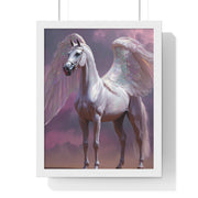 Majestic Winged Horse Wall Art, Fantasy Home Decor, Gift for Animal Lovers, Dreamy Artwork, Enchanted Living Room Accent