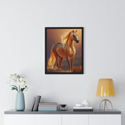 Majestic Horse Framed Poster - Equestrian Art, Farmhouse Decor, Wall Art, Horse Lover Gift, Nature Print