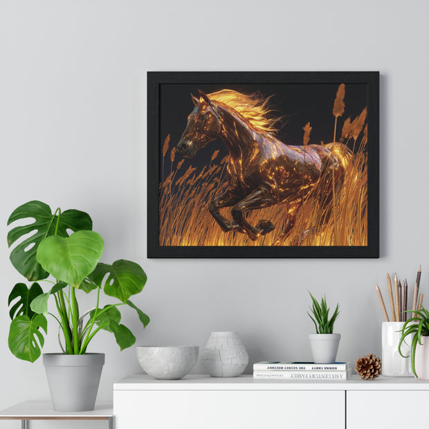 Majestic Horse Framed Poster | Horse Wall Art, Equestrian Decor, Animal Lover Gift, Home Decor, Rustic Wall Art
