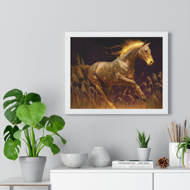 Majestic Horse Framed Art Print, Bohemian Home Decor, Horse Lover Gift, Equine Wall Art, Nature Poster, Ranch Decor