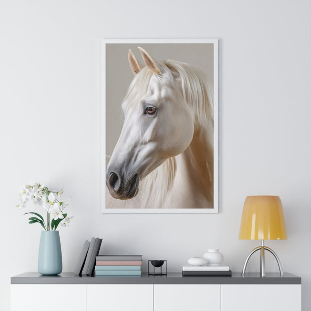 Elegant Horse Portrait Framed Art, Wall Decor, Home Decor, Equestrian Gift, Modern Wall Art