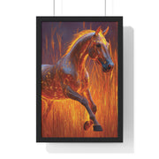 Fiery Horse Wall Art Poster, Animal Lover Print, Horse Decor, Equestrian Gift, Living Room Decor, Unique Art
