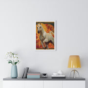 Majestic Horse Art Print, Vertical Framed Poster for Horse Lovers, Equine Wall Decor, Equestrian Gifts, Nature-Inspired Home Art