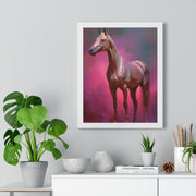 Elegant Horse Wall Art Print, Vertical Framed Poster, Equestrian Decor, Horse Lover Gift, Home Aesthetic, Animal Art