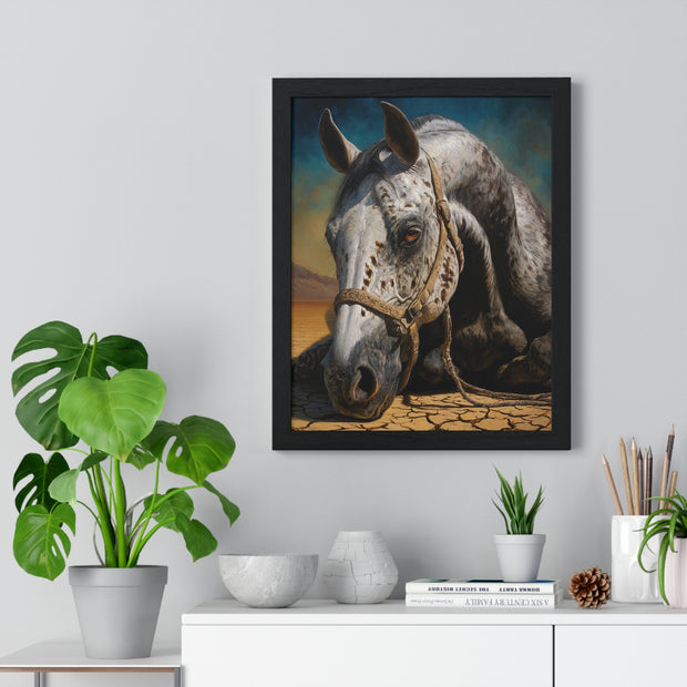 Stunning Horse Art Print, Vertical Framed Poster, Equestrian Decor, Animal Lover Gift, Rustic Home Art, Western Wall Art