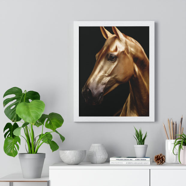 Majestic Horse Framed Wall Art, Equestrian Decor, Equine Art Print, Home Decor Gift, Animal Lovers Wall Hanging