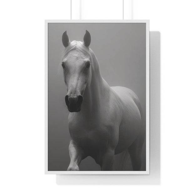 Elegant Equine Wall Art Decor, Black and White Horse Poster, Modern Home Decoration, Animal Lover Gift, Equine Photography Print