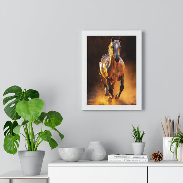 Majestic Horse Framed Poster - Equestrian Art, Horse Lover Gift, Home Decor, Animal Lover Wall Art, Rustic Style