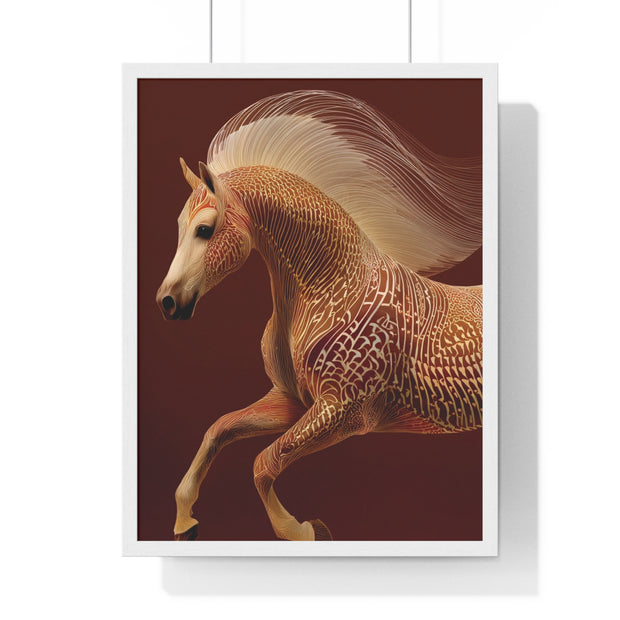 Majestic Horse Art Print, Vertical Framed Poster, Horse Decor, Equestrian Gift, Wall Art for Home, Animal Lover Decoration
